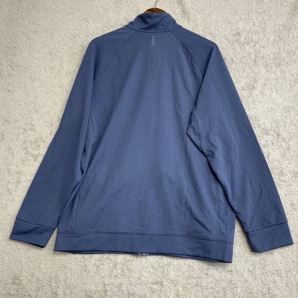 NEW Bench Men's L Blue Full-Zip Mock neck Quick Dry Sweatshirt - Picture 3 of 10